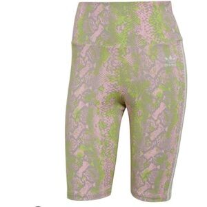 Adidas Originals Legging Shorts Clear Pink Reptile HT5967 Size XL